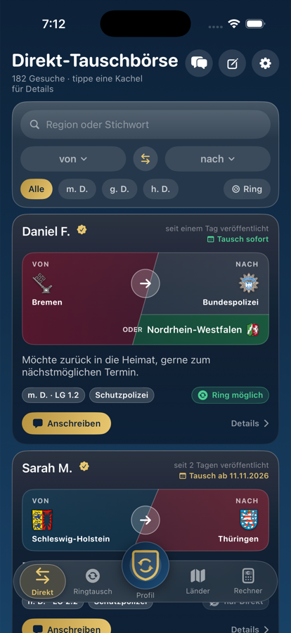 Direkt-Tauschbörse